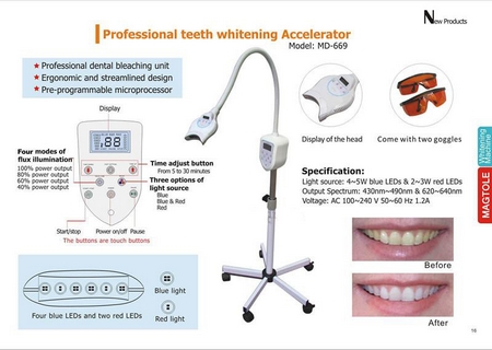 MAGENTA Teeth Whitening Bleaching System LED Light MD669