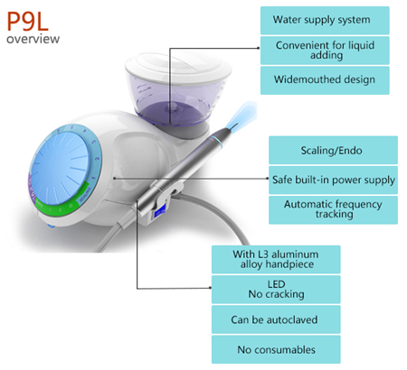 BAOLAI Dental P9L Auto Water Supply Scaler With L3 LED Detachable Handpiece EMS Compatible