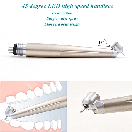 Dental 45 degree Wisdom Teeth Special LED High Speed Handpiece Antisuction System